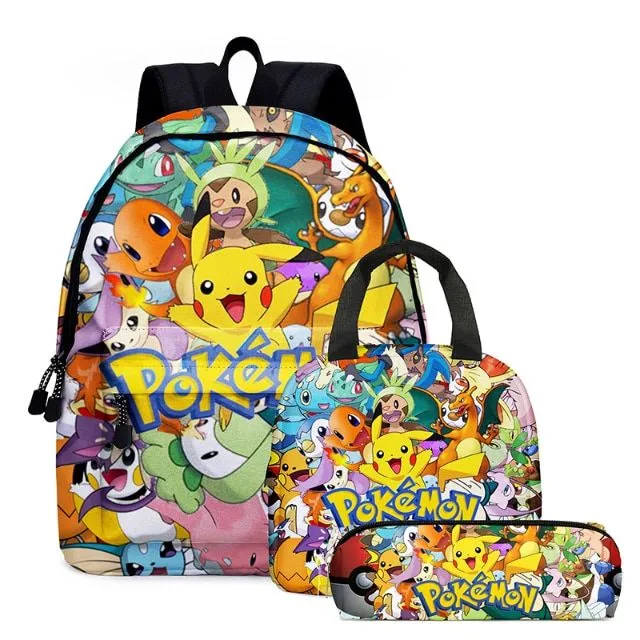 Children's school set with cartoon theme - Pokemon