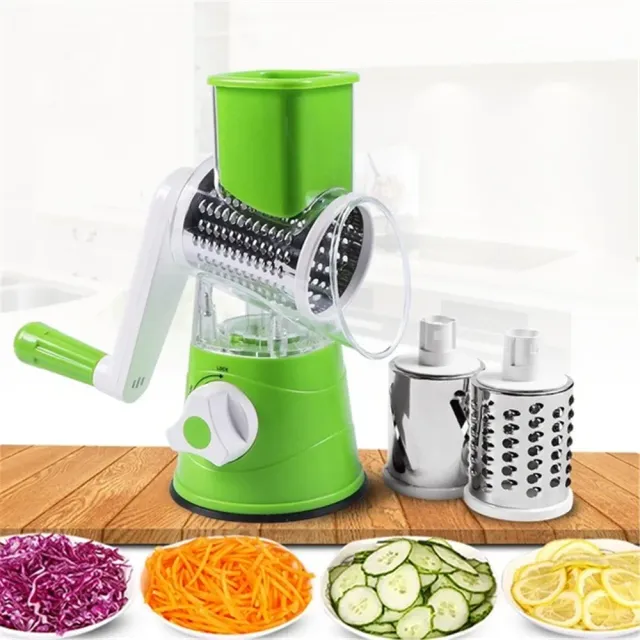 Manual meat grinder with 3 stainless steel blades - saves time and strength