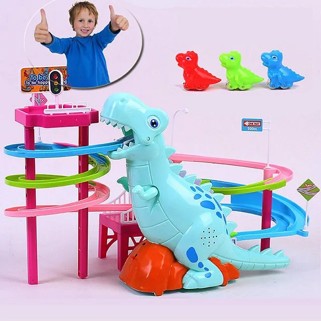 Children's electronic dinosaur car track