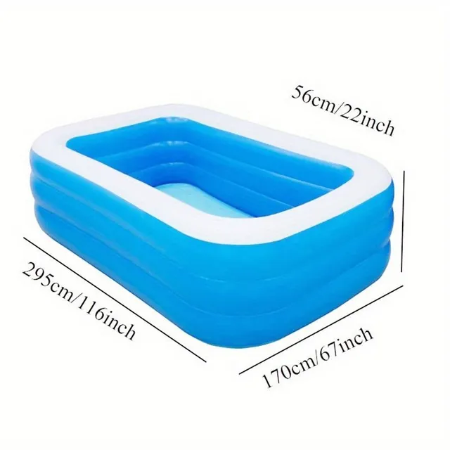 Inflatable family swimming pool