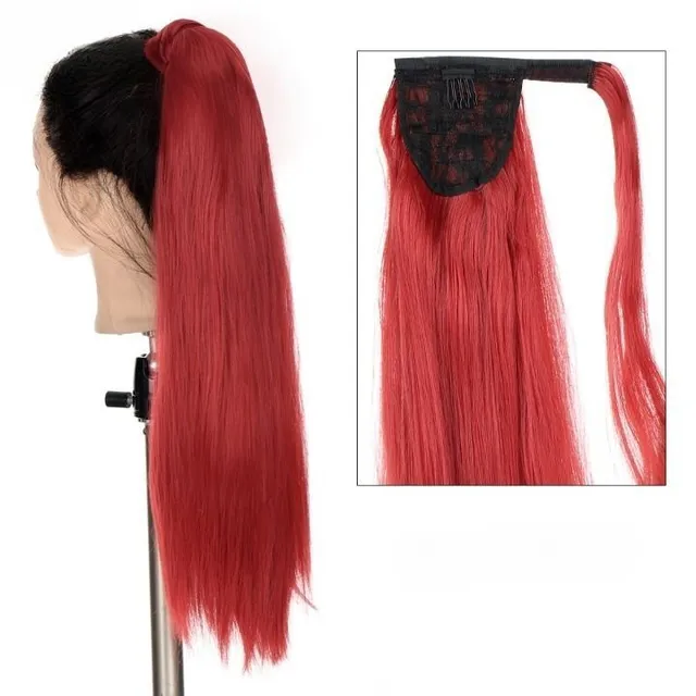 Women's long synthetic hair extensions for thickening hair