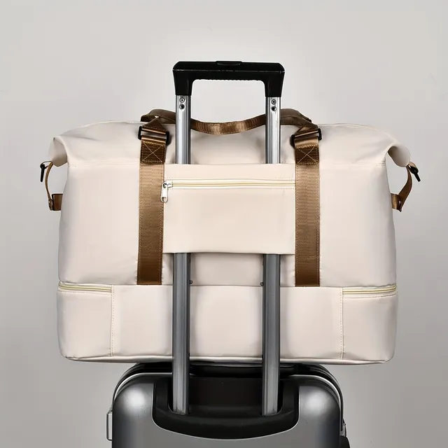 Praktická módní ramenní taška, příruční cestovní kabela, velká sportovní taška s oddělením na boty