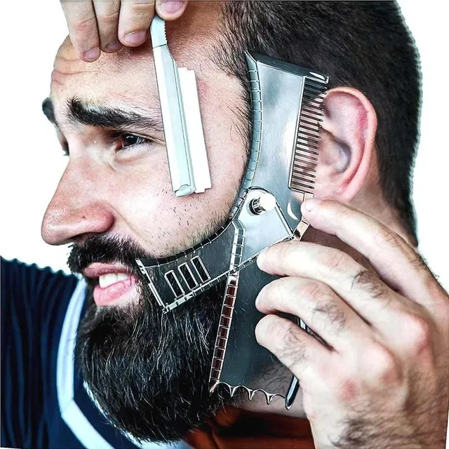 Shaving template for beard 5 in 1