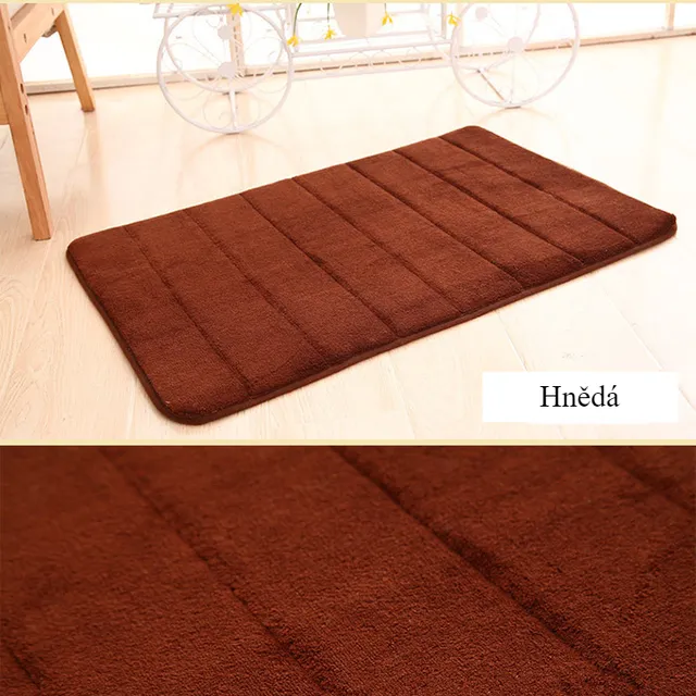 Soft bath mat with memory