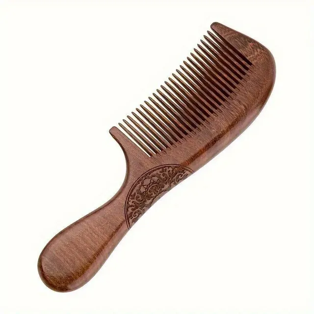 Durable wooden double-sided ridge of sandalwood for combing and styling hair