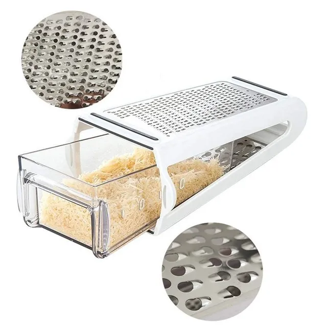 Two-way grater with magazine