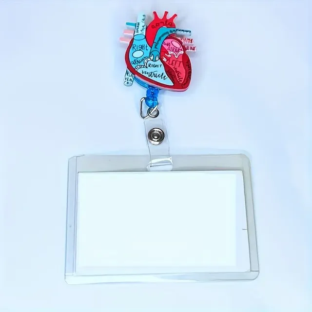 Anatomical heart on string - stylish badge holder for paramedics