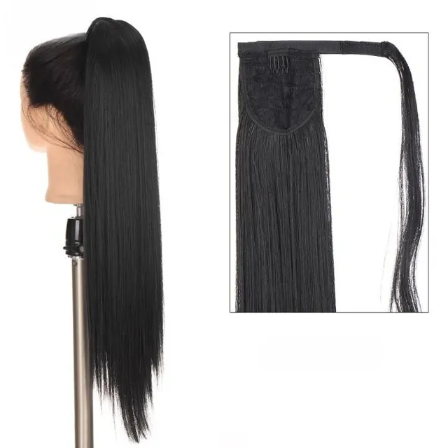 Women's long synthetic hair extensions for thickening hair