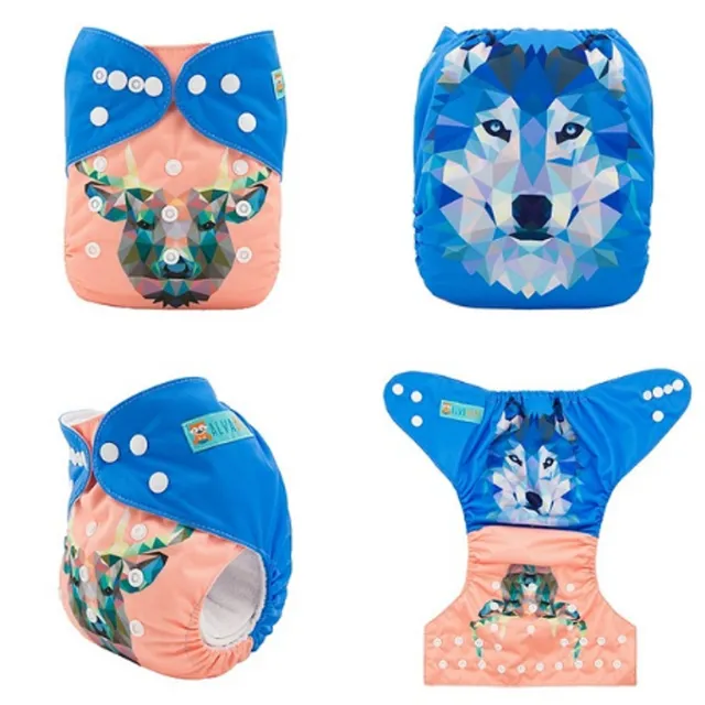 Printed diaper swimsuit for babies A2451 13