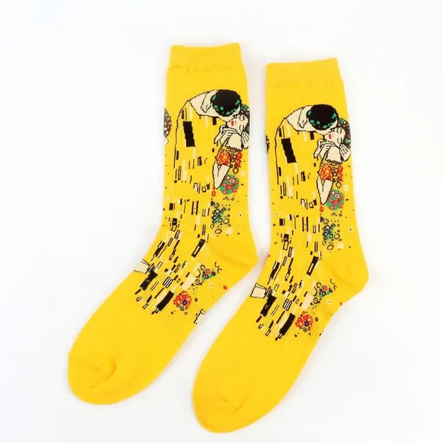 Zábavné ponožky s potlačou umeleckých diel