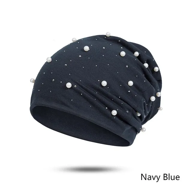 Stylish ladies cap with pearls