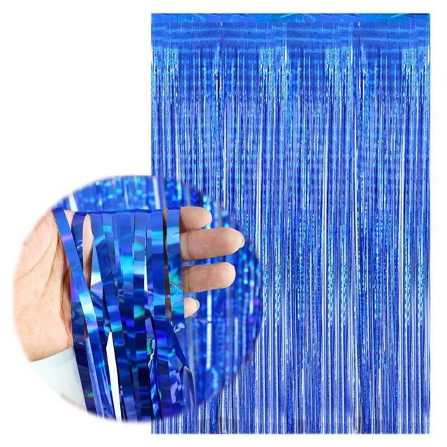 Decorative curtain with glitter