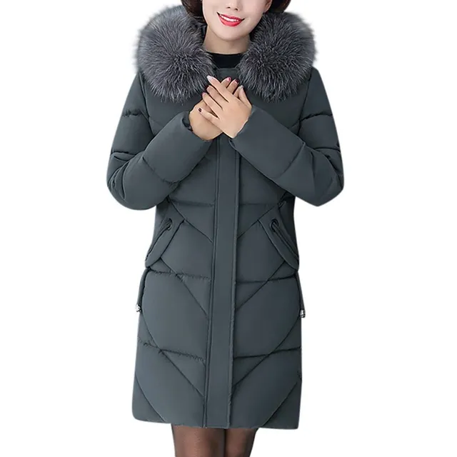 Women's quilted warm winter jacket