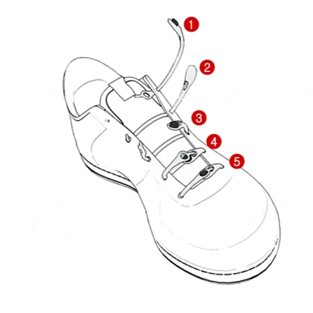 Elastic silicone shoe laces