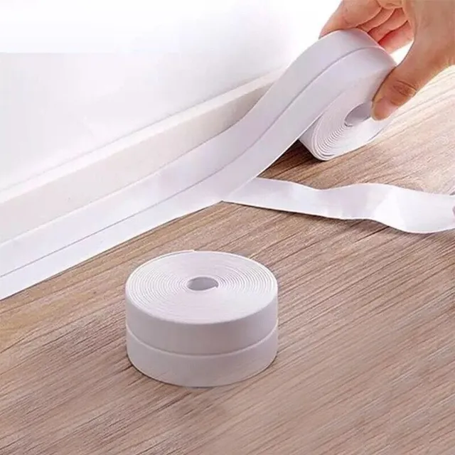 Self-adhesive tape on the wall