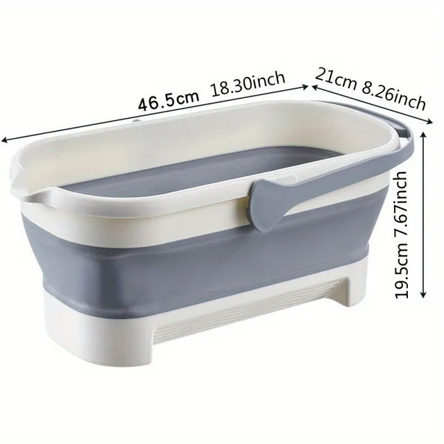 Mop tank 1 pcs, folding bucket, rectangular shape, for household use