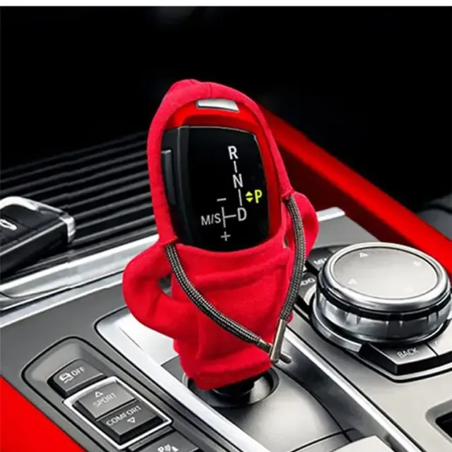 Gear lever cover with manual handle - sweatshirt for change of gear