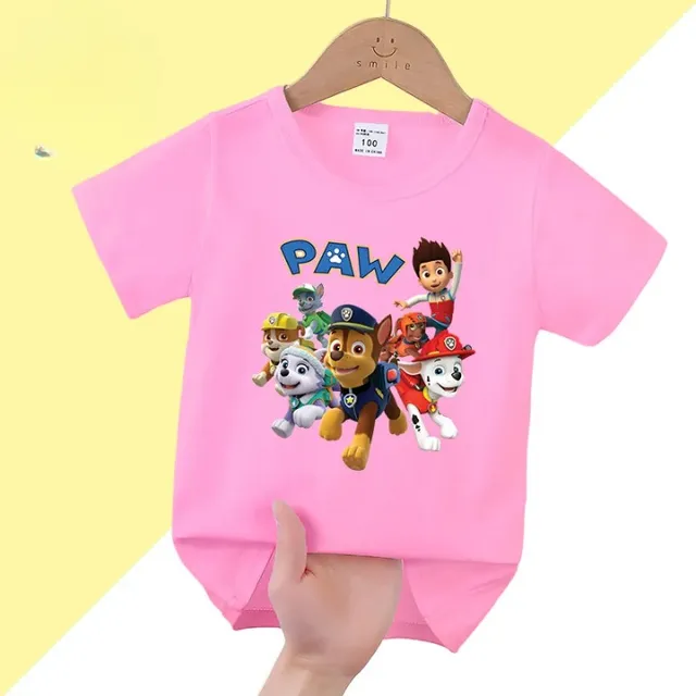 Štýlové detské tričko s krátkym rukávom a potlačou Paw Patrol