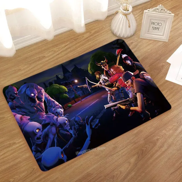 Stylish anti-slip mat with computer game motif