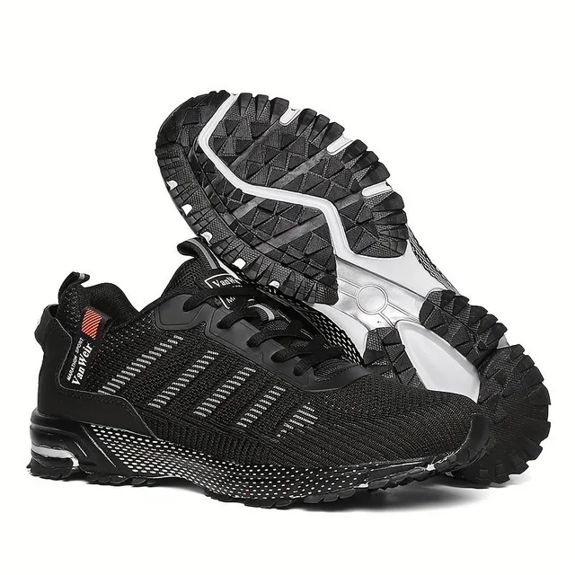 Men's running shoes with reflective elements - breathable and light