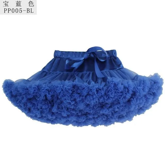Dievčenské tylová sukňa s riasením blue 12m