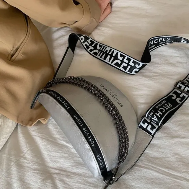 Dana - designer bag made of the finest leather dunkelgrau