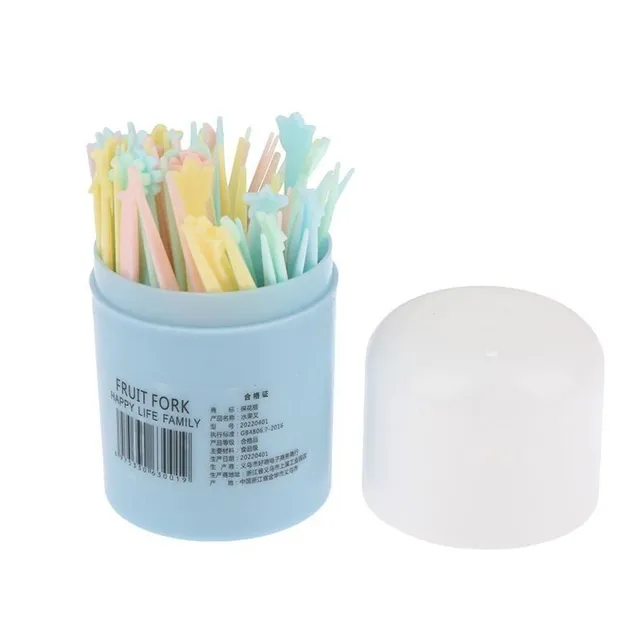 Lovell coloured plastic decorative toothpicks