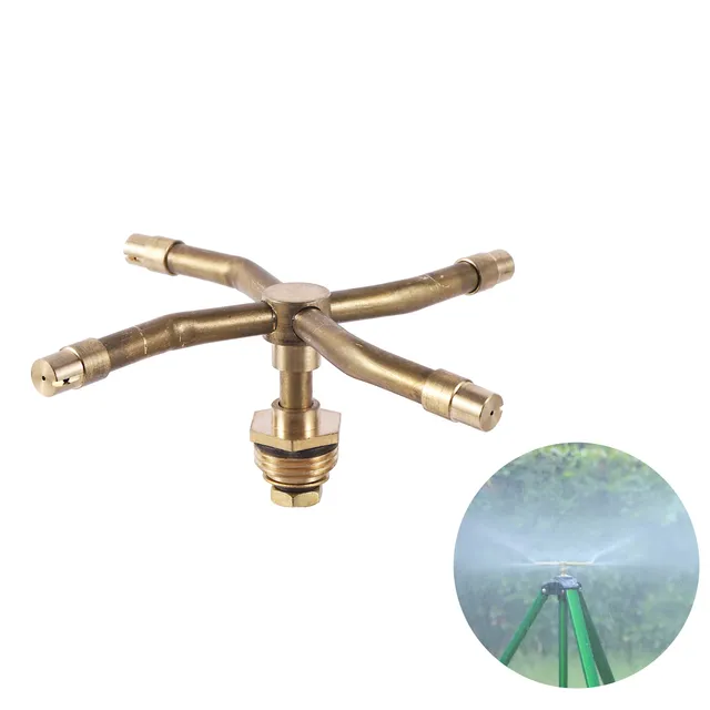 Rotary brass nozzle for automatic lawn irrigation