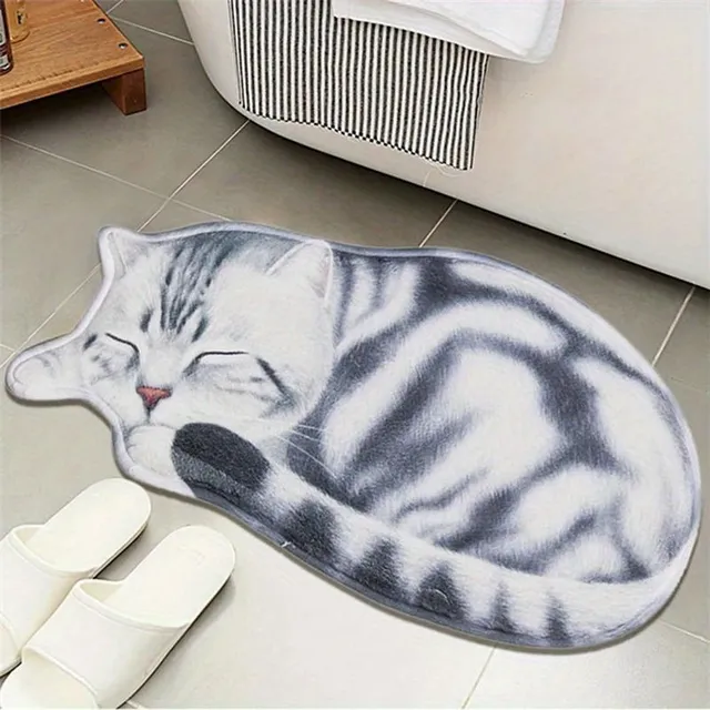 Smooth, fast-drying and anti-slip pad with cat pattern