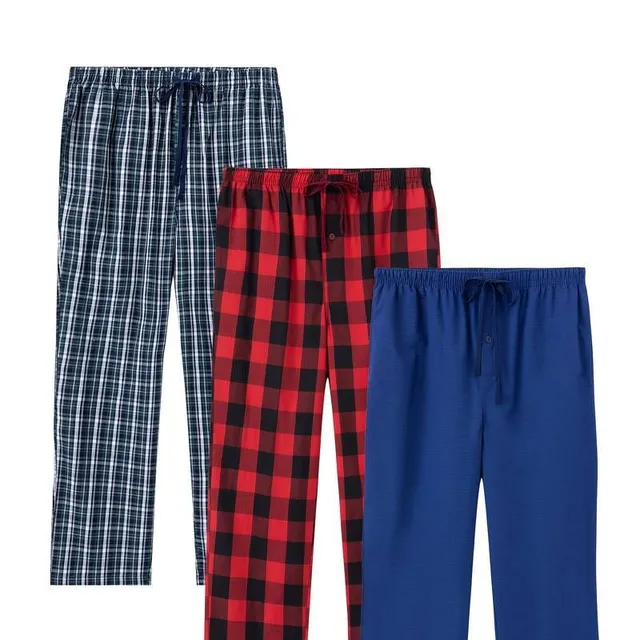 Male Pajama Pants in Simple Style with Cube Pattern