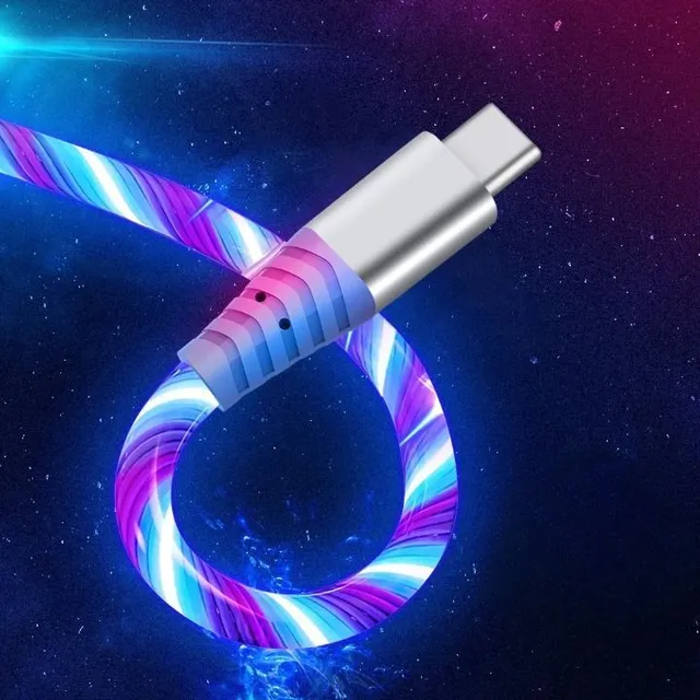 USB gyorstöltő LED háttérvilágítással - micro USB