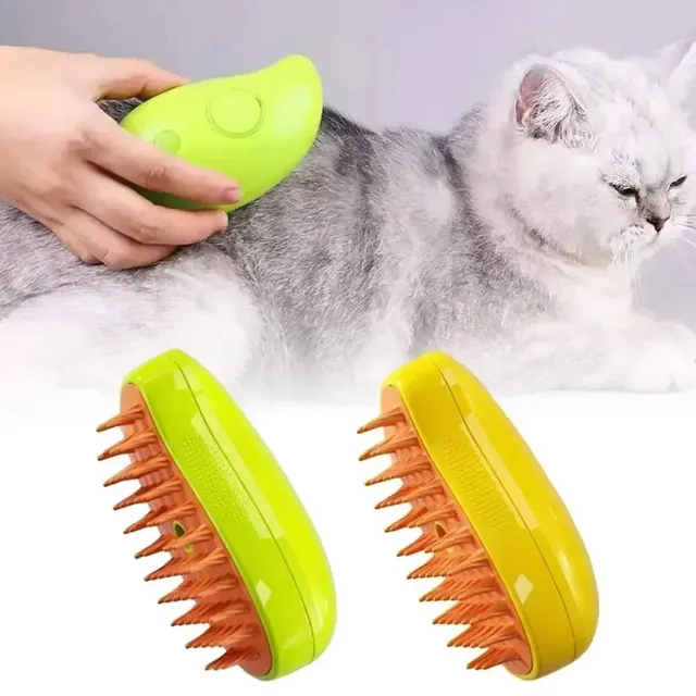 Steam brush for cats and dogs Steam comb for dogs Brush with steam for cats Massage steam brush