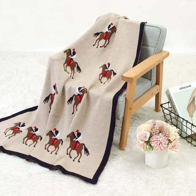 Baby blanket with horse