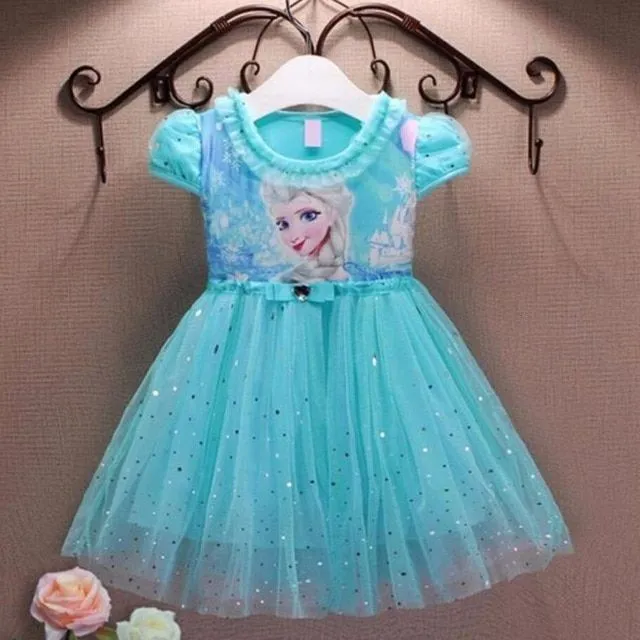 Girl dress from the fairy tale Frozen
