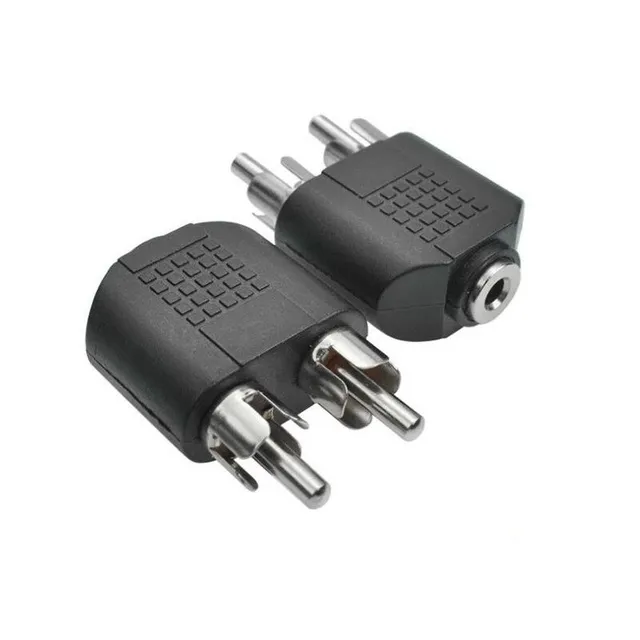 Adaptor 3.5mm jack la 2x RCA F/M