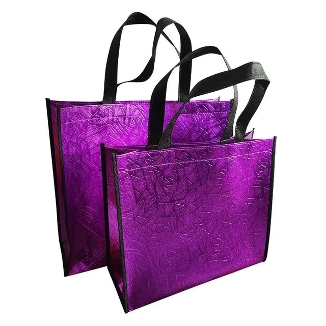 Luksusowa wodoodporna torba na zakupy z stylowego metalicznego materiału - więcej kolorów Emmet