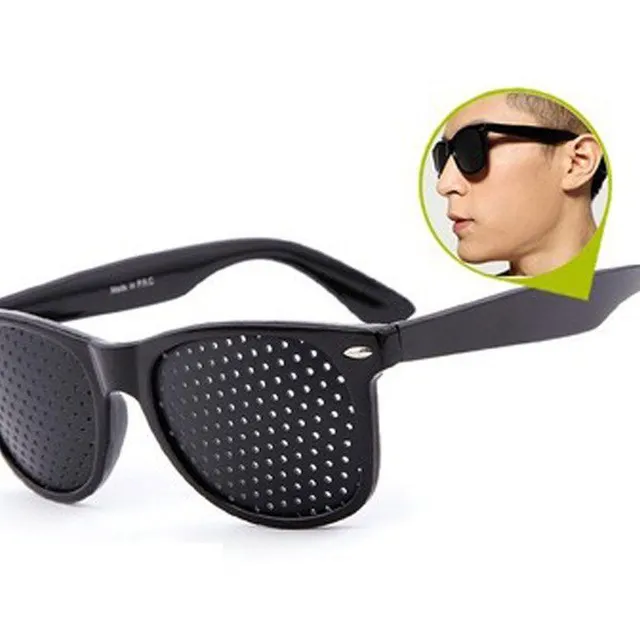 Ochelari perforați pentru îmbunătățirea vederii și relaxarea ochilor