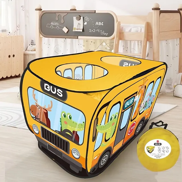 Interaktivní pohádkový domeček v autobusu - Automaticky se rozloží pro hodiny outdoorové zábavy pro děti