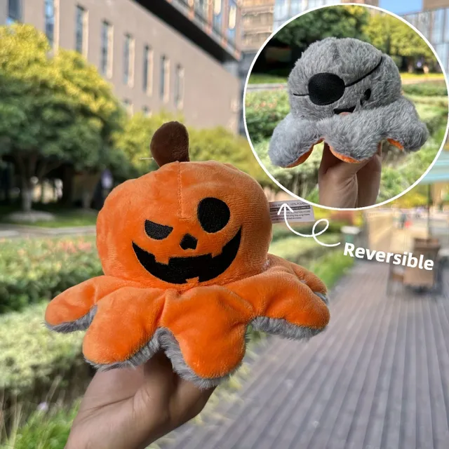 Pulpo y calabaza de peluche interactivos para perros y gatos en Halloween