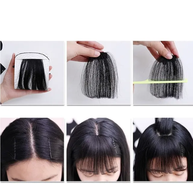 Hairpiece synthetic hair of different colours - bangs