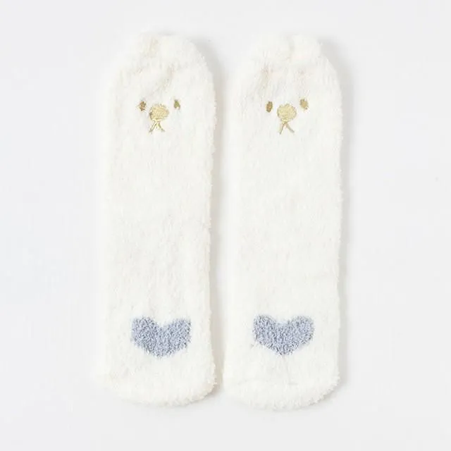 Warm socks in the shape of a paw