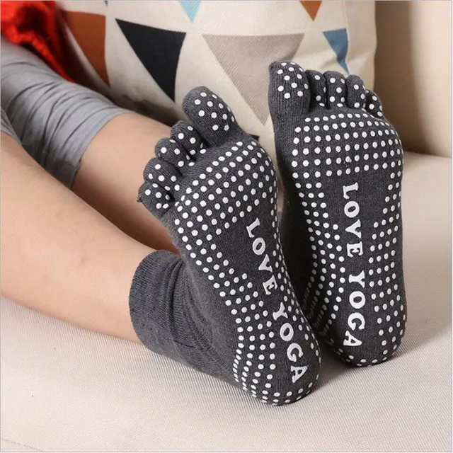 Women's anti-slip toe socks - coloured