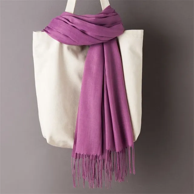 Women's monochrome cashmere scarf