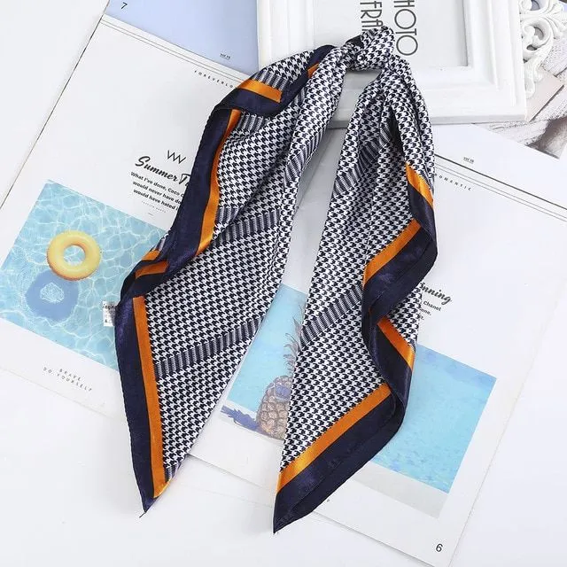 Modern elegant ladies scarf for tying around the neck or in the hair