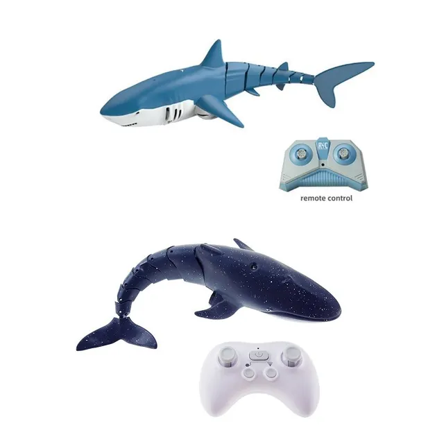 Jucărie inteligentă pentru apă cu pulverizare de apă, tip rechin balenă RC, submarin cu telecomandă, roboți pești, jucării electrice pentru copii, băieți, copii