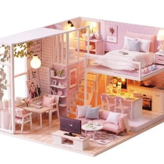 Luxury wooden dollhouse