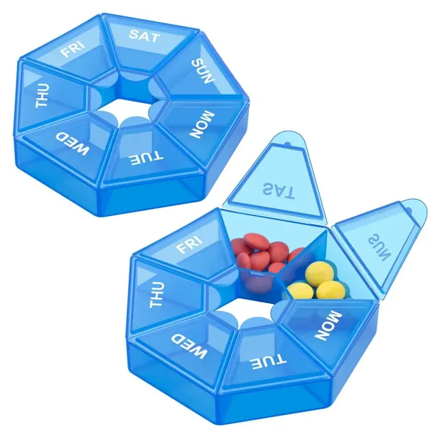 Pilă de plastic cu 7 piese pentru medicamente