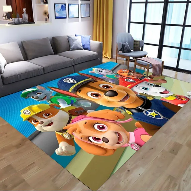 Children's flannel floor rug with motif Paw patrol