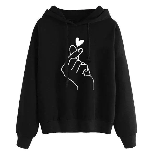 Women's hoodie Heart Finger