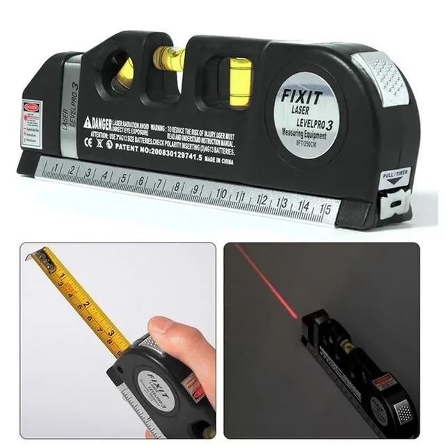 Laser water supply 4v1 - horizontal, vertical, laser ruler, measuring band